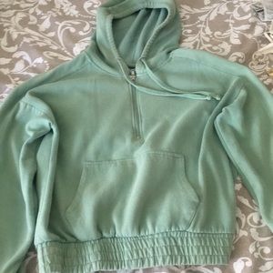 Green quarter zip hoodie